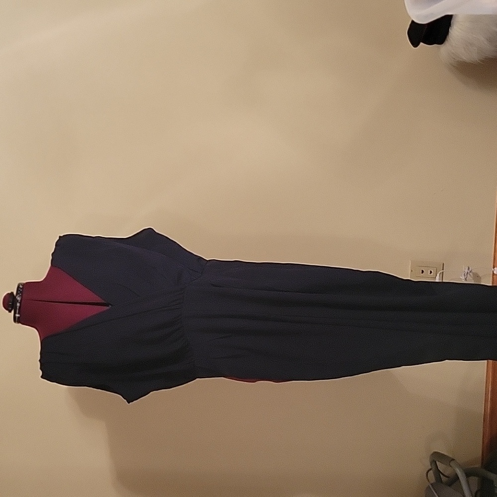 Navy Blue Sleeveless Jumpsuit See Measurement